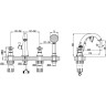 Смеситель LEMARK VINTAGE LM2841B на борт ванны